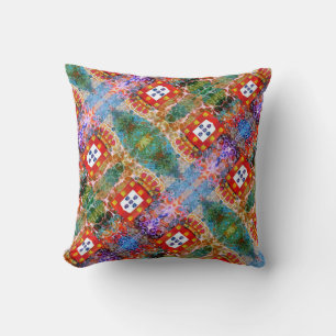 Portuguese designs throw pillow