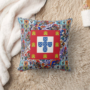 Portuguese designs throw pillow