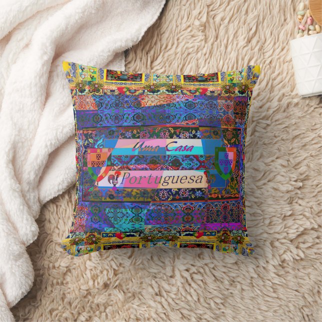 Portuguese designs throw pillow (Blanket)