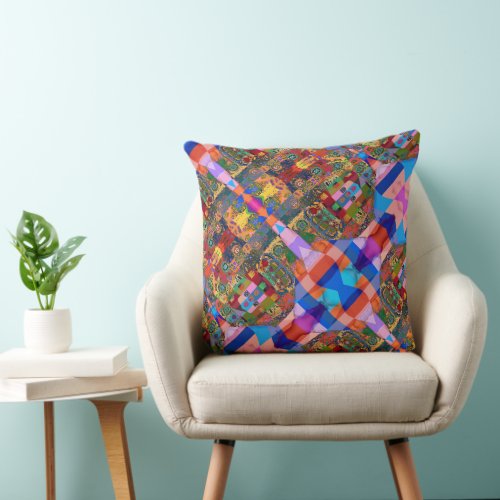 Portuguese designs throw pillow