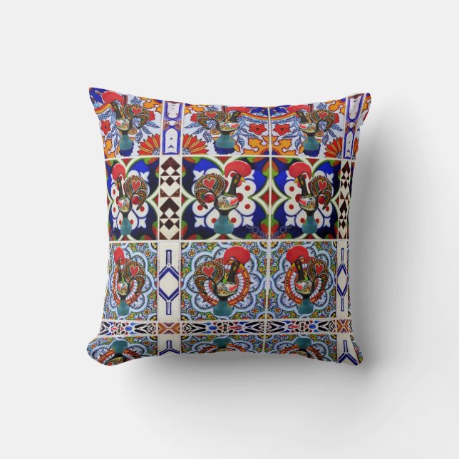 Portuguese designs throw pillow (Front)