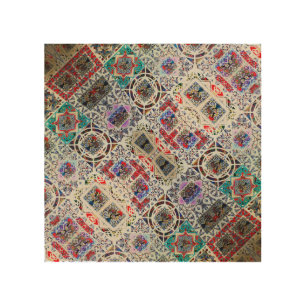 Portuguese designs throw pillow wood wall art