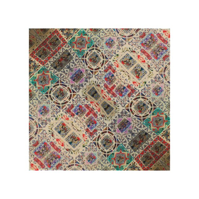Portuguese designs throw pillow wood wall art (Front)