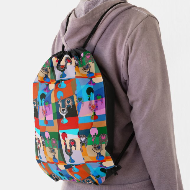 Portuguese designs Tote Drawstring Bag (Insitu)