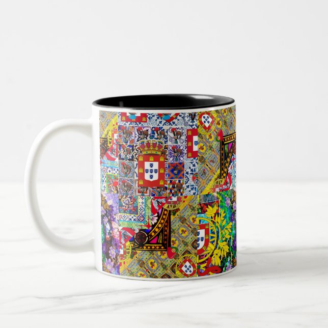 Portuguese designs Two-Tone coffee mug (Left)