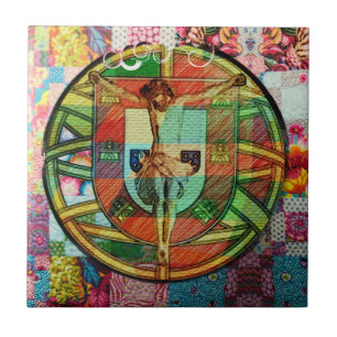 Portuguese designs Wood Wall Art Ceramic Tile