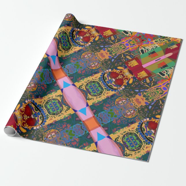 Portuguese designs  wrapping paper (Unrolled)