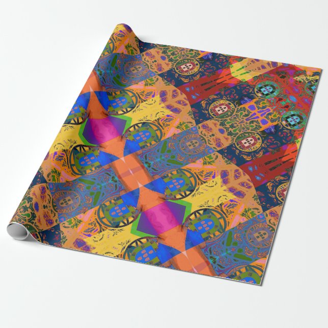Portuguese designs  wrapping paper (Unrolled)