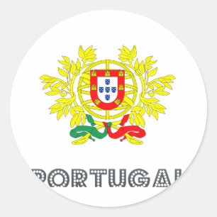 Portuguese Emblem Classic Round Sticker