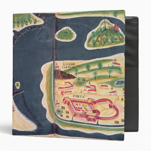 Portuguese exploration map of Mombassa Binder (Front/Inside)