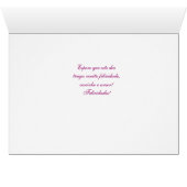 Portuguese: Felicidades! roses and Lilac colors (Inside Horizontal (Bottom))