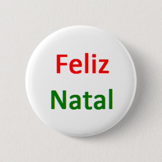 portuguese feliz natal button (Front)