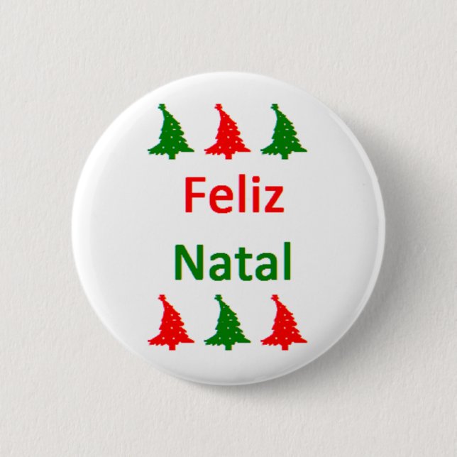 portuguese feliz natal button (Front)
