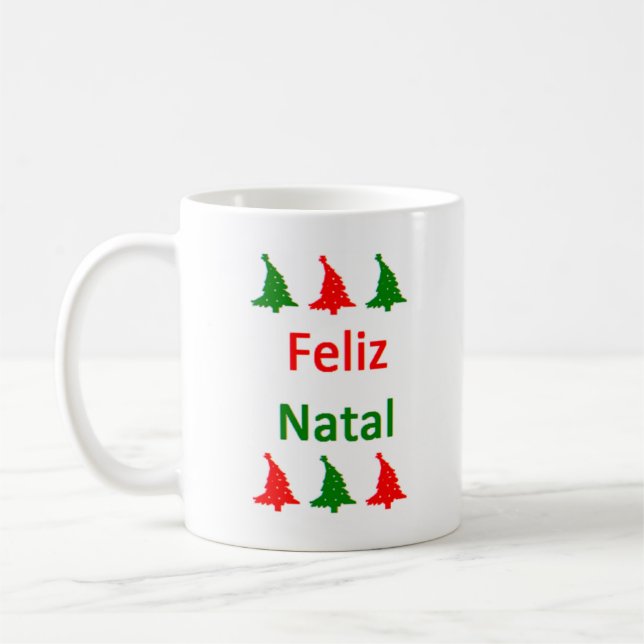portuguese feliz natal coffee mug (Left)