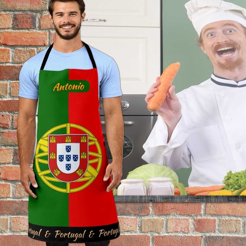 Portuguese Flag apron Portugal Chefs kitchen Apron