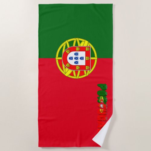 Portuguese flag beach towel