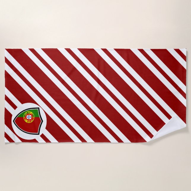 Portuguese flag beach towel (Front)
