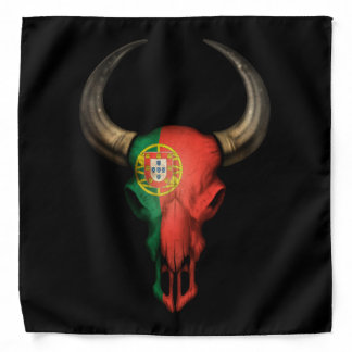 Portuguese Flag Bull Skull Bandana