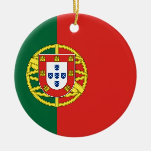 Portuguese Flag Ceramic Ornament