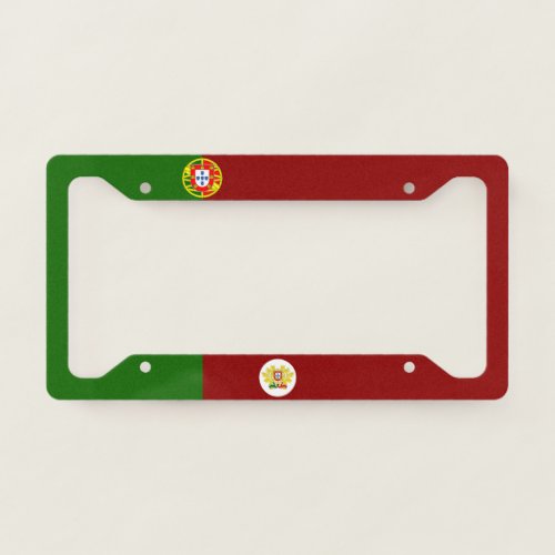 Portuguese flag_coat of arms license plate frame