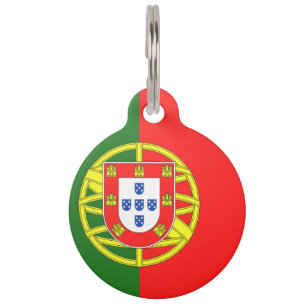 Portuguese flag-coat of arms pet ID tag