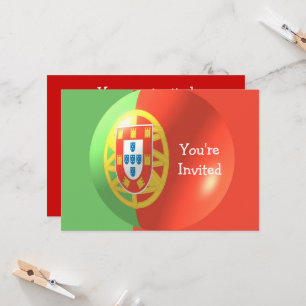 Portuguese Flag Design Any Occasion Invitation