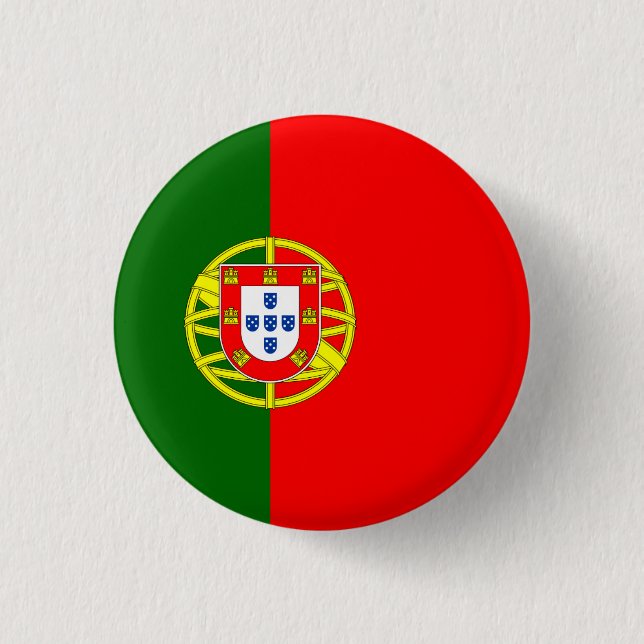 Portuguese Flag, Flag of Portugal Button (Front)