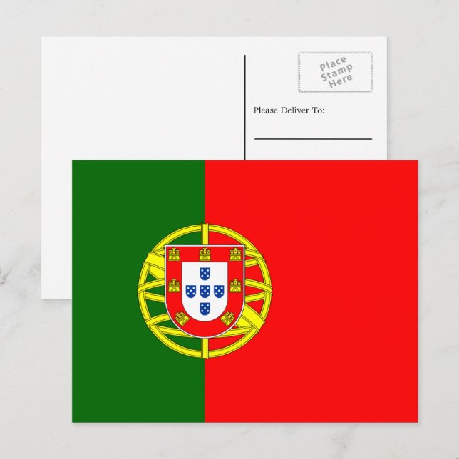 Portuguese Flag, Flag of Portugal Postcard (Front/Back)