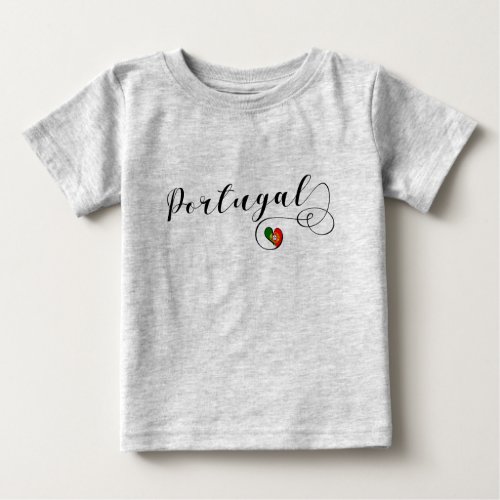 Portuguese Flag Heart Portugal Baby T_Shirt