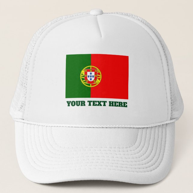 Portuguese flag of Portugal custom trucker hats (Front)