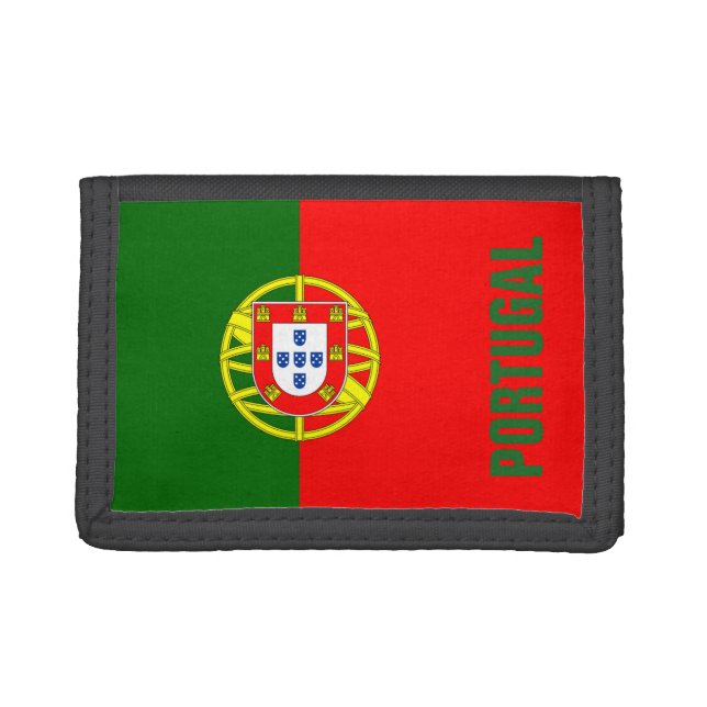 Portuguese flag of Portugal custom velcro wallet (Front)