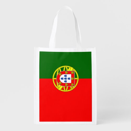 Portuguese flag of Portugal grocery shopping bag
