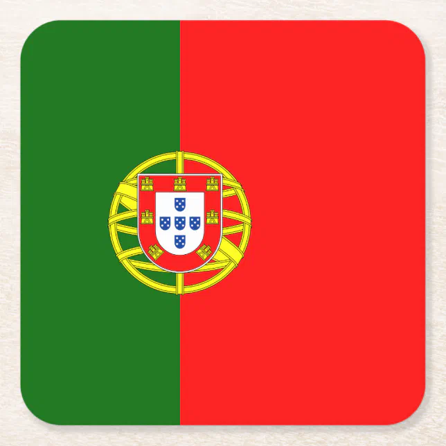 Portuguese flag of Portugal paper drink coasters Zazzle