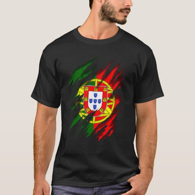 Portuguese Flag Of Portugal T-Shirt (Front)