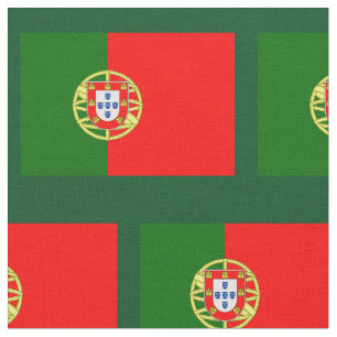 Portuguese flag pattern custom fabric DIY textile
