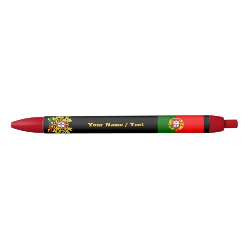 Portuguese Flag Pen Portugal  Personalized Black Ink Pen