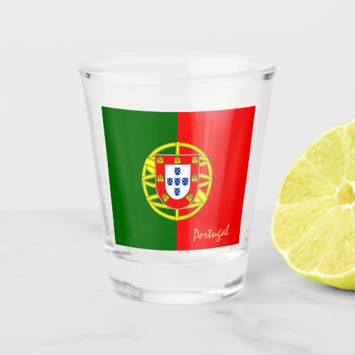 Portuguese Flag  Portugal country patriot sports Shot Glass