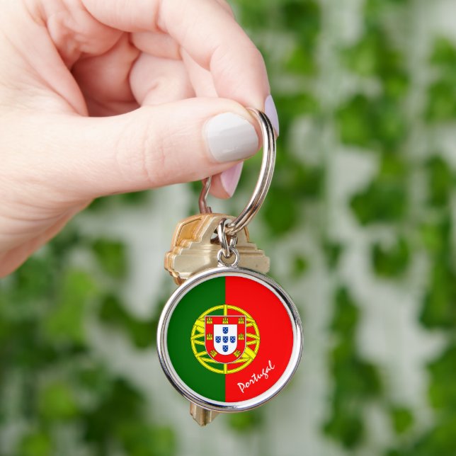 Portuguese Flag & Portugal fashion /sports fan Keychain (Hand)