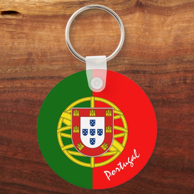 Portuguese Flag & Portugal fashion / sports Keychain (Front)