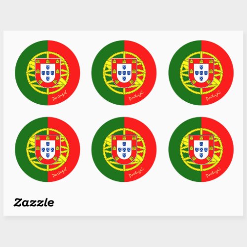 Portuguese flag  Portugal fashion stickersports Classic Round Sticker