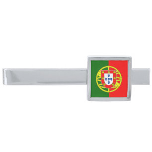 Portuguese Flag & Portugal fashion Ties /business Silver Finish Tie Bar