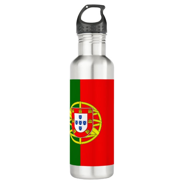Portuguese Flag (Portugal) Stainless Steel Water Bottle (Front)