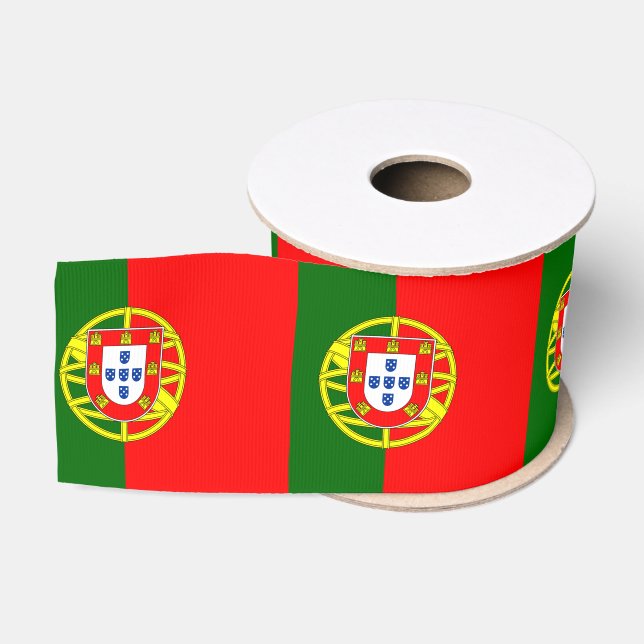Portuguese Flag & Portugal travel, holiday/sports Grosgrain Ribbon (Spool)