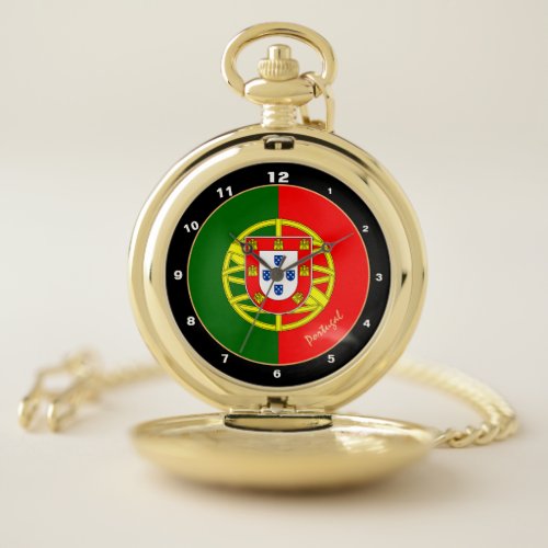 Portuguese Flag  Portugal trendy fashion design Pocket Watch