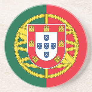 Portuguese flag quality drink coaster