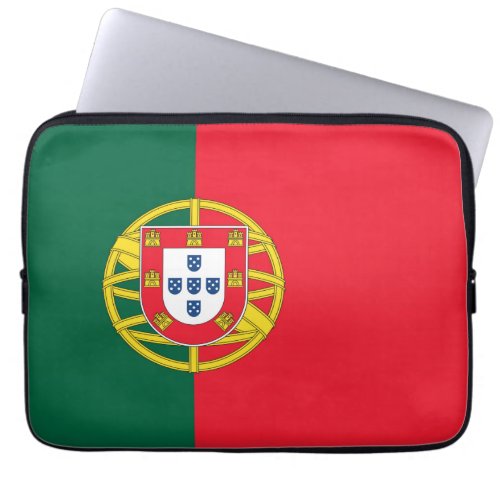 Portuguese flag quality laptop sleeve