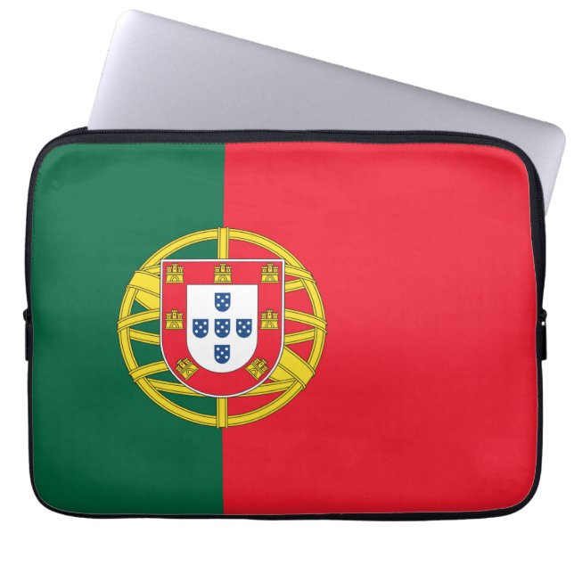 Portuguese flag quality laptop sleeve (Front)