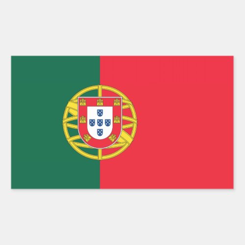 Portuguese flag quality rectangular sticker
