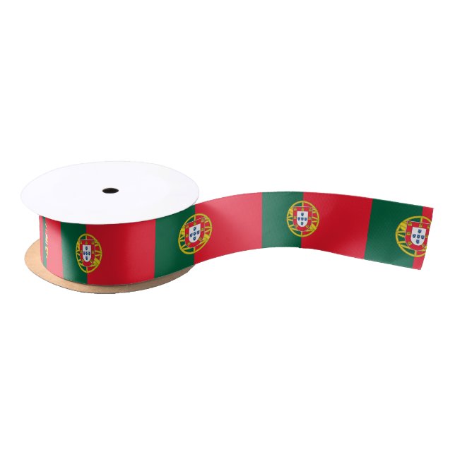 Portuguese flag quality satin ribbon (Spool)