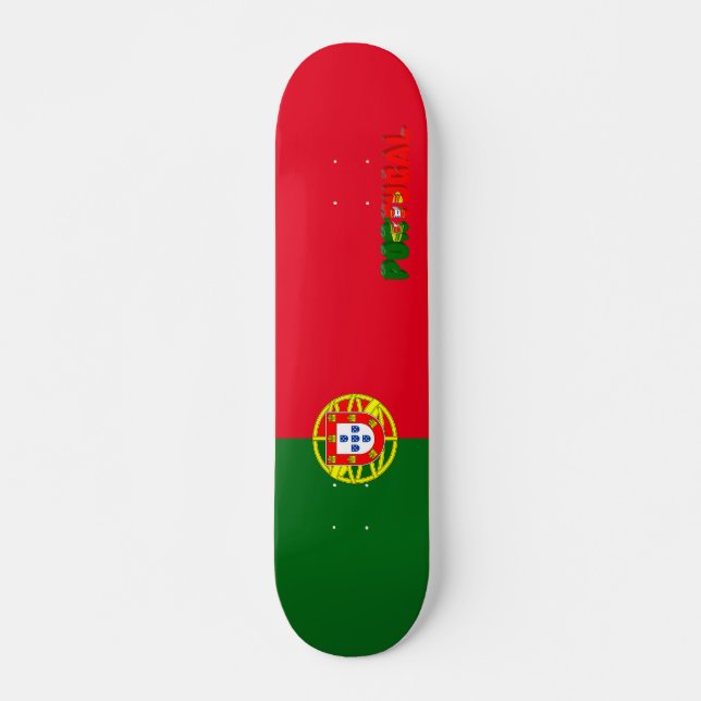 Portuguese flag skateboard (Front)